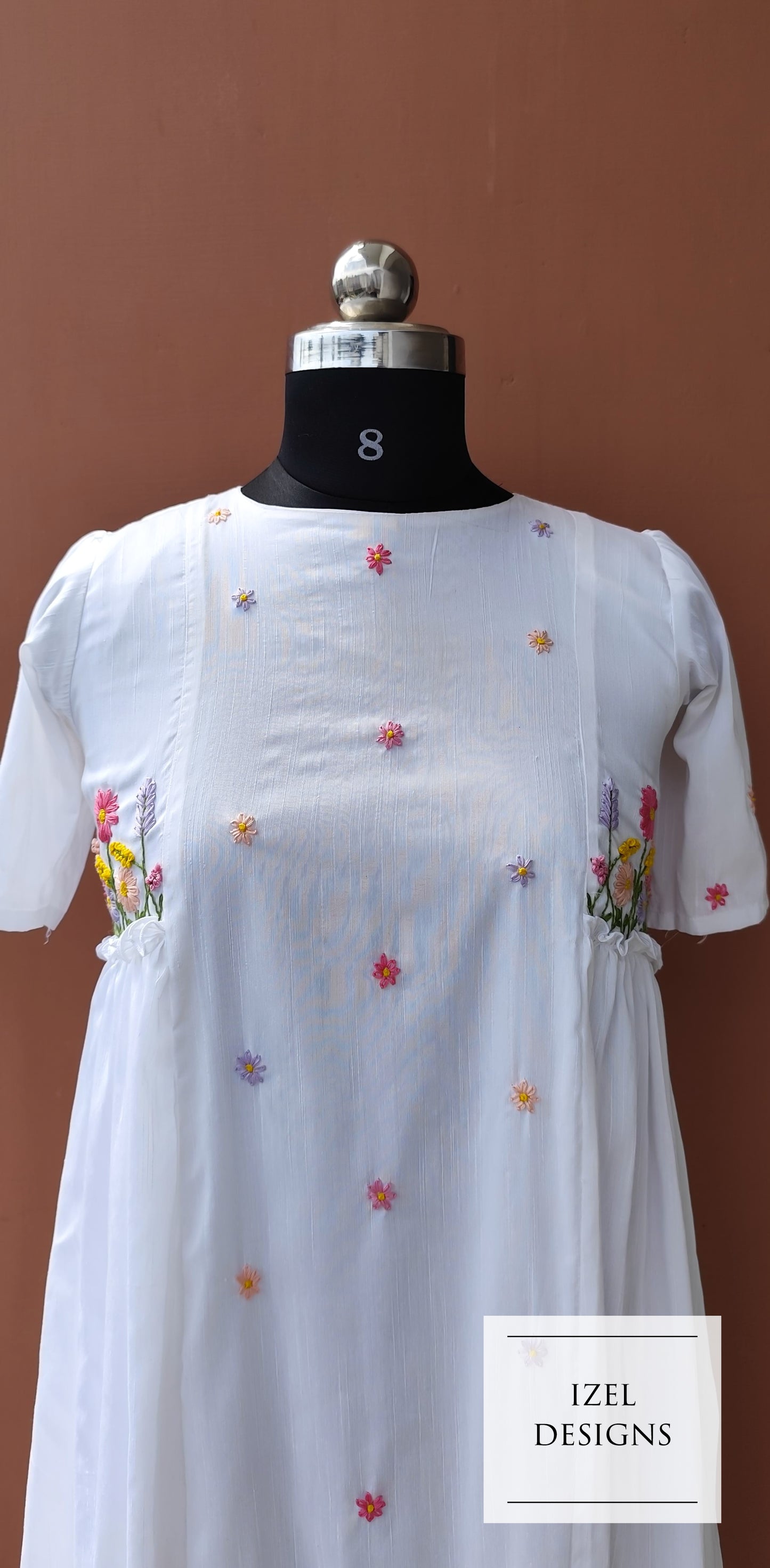 Hand embroidery maxi dress