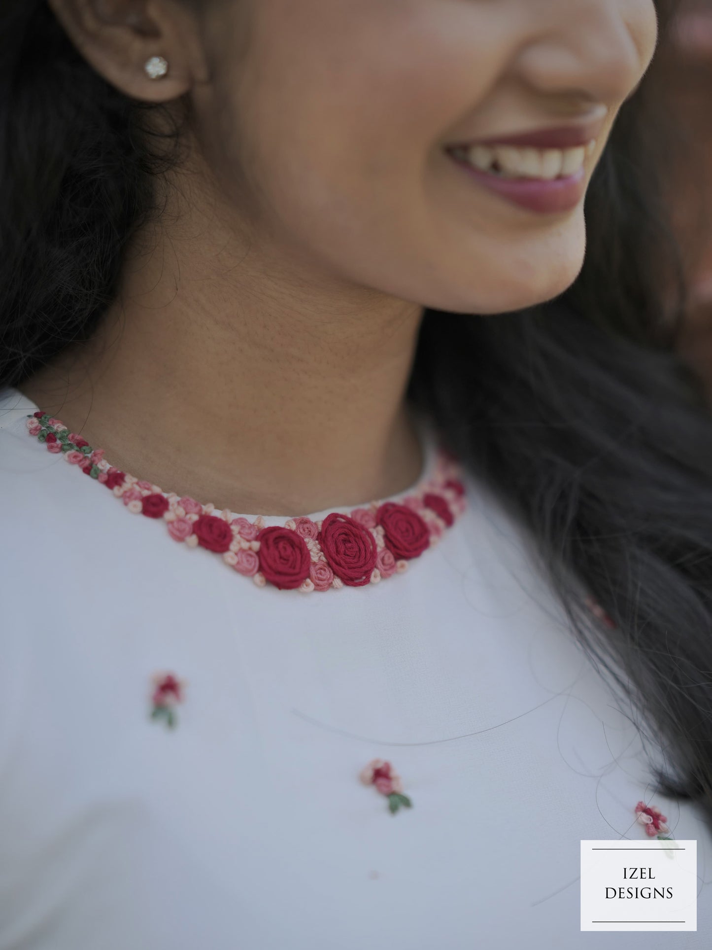 Hand embroidery aliya cut maxi dress